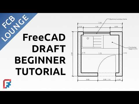 Видео: Создание 2D-чертежа плана этажа с помощью FreeCAD — руководство для начинающих по работе с Draft ...