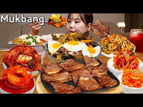 Видео: Sub)Real Mukbang- Пибимпап 🍳 Говяжьи ребрышки 🍖 Чапче 🍜 Соджу с красным уксусом 🍷 ASMR КОРЕЙСКАЯ ЕДА