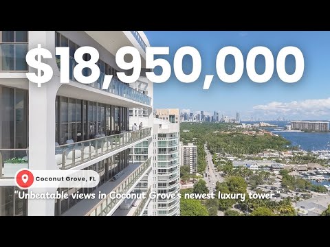 Видео: Экскурсия по НОВОМУ ПЕНТХАУСУ В МАЙАМИ С ВИДОМ НА ВОДУ И ГОРОД в жилом комплексе Mr. C’s Residenc...