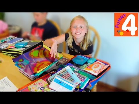 Видео: Обзор канцелярии для школы! Back to School в Америке / Собирем пеналы и рюкзаки /Покупки к школе США