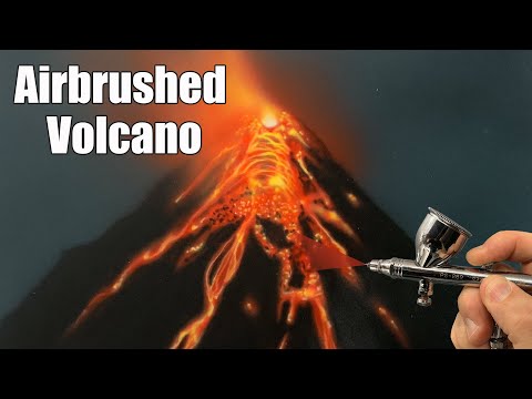 Видео: Аэрография вулкана и лавы