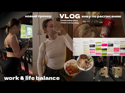 Видео: vlog 1: работа с новым тренером, считаю кбжу, новый тренировочный план, набор массы