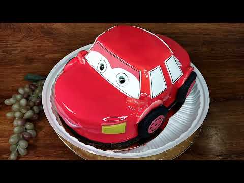 Видео: Торт Красная машина в домашних условиях. Детский торт.