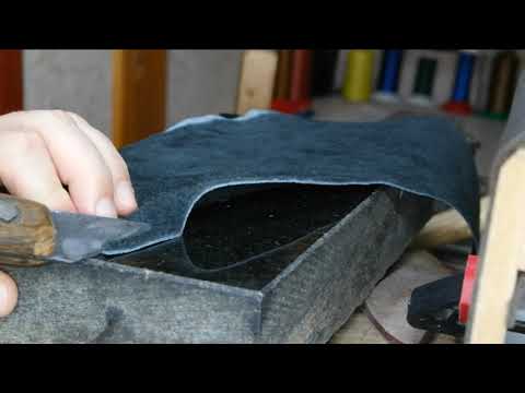 Видео: Брусовка кожи. Как брусовать кожу. Оборудование для брусовки кожи. Инструменты для спуска края кожи.