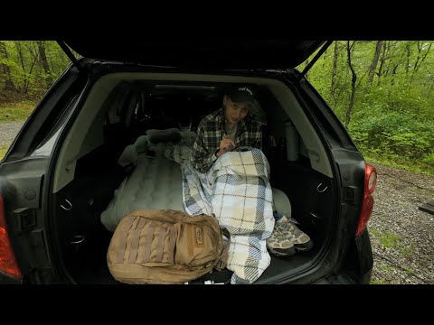 Видео: Провели ночь в лесном кемпинге в багажнике SUV