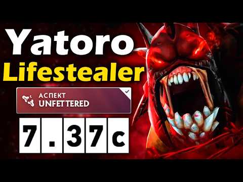 Видео: Яторо на Лайфстилер - стабильный ТИР 1 КЕРРИ на ПРО-СЦЕНЕ! - Yatoro Lifestealer 7.37ДОТА 2