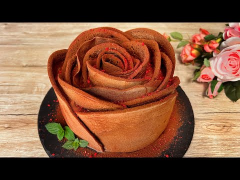 Видео: Мало кто делает такие торты! Вкуснейший трюфельный торт РОЗА! Простые ингредиенты!