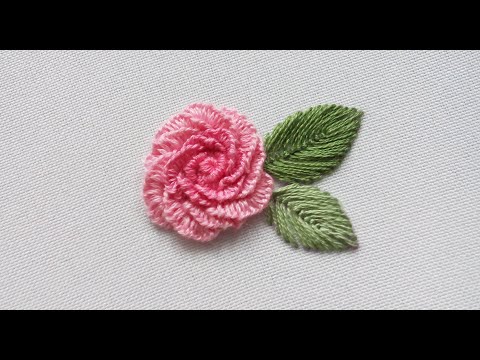 Видео: МК. Вышивка листика. Летящий стежок. Volume embroidery. Embroidery of a leaf.