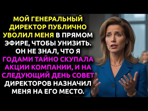Видео: Гендиректор УВОЛИЛ меня в прямом эфире. Но он НЕ ЗНАЛ, что я тайно скупила 26% его компании.