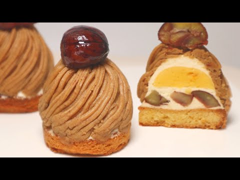 Видео: Рецепт тарталетки «Монблан» с каштанами и юдзу 🍋🌰