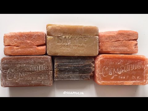 Видео: ASMR antique soap, dry soap cutting,  powdery soap/ режу сухое ретро мыло, АСМР мыло