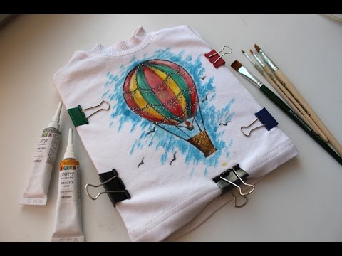 Видео: МК Роспись по ткани - Как разрисовать футболку?