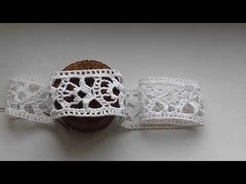 Видео: Вязаная Кайма  "Крылья" Прошва, вязаное кружево.Crochet border