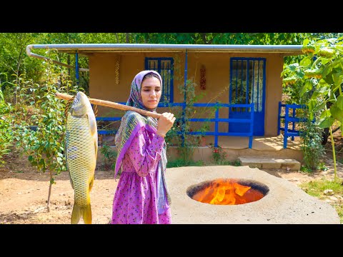 Видео: Жизнь в иранской деревне: деревенский рецепт большой рыбы в глиняной печи