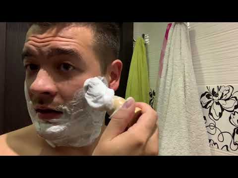 Видео: Первое бритье на камеру. Qshave, King Camp Gillette (KCG), TABAC