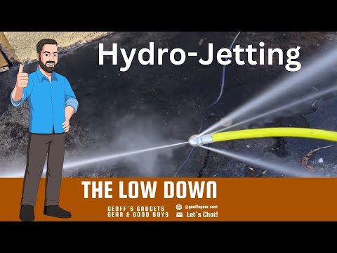 Видео: Гидродинамическая прочистка канализации с помощью мойки высокого давления Ryobi | Гаджеты, оборуд...