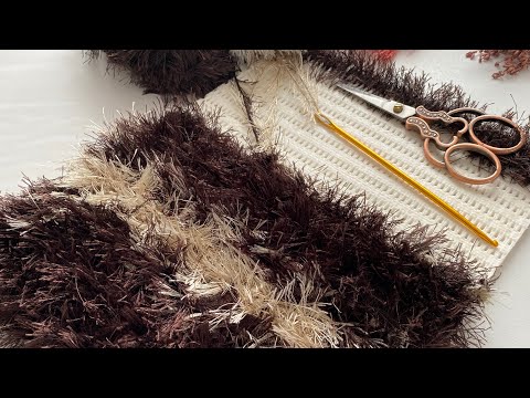 Видео: Изготовление мягкого нескользящего ковра, коврика, циновки с помощью вязальной иглы