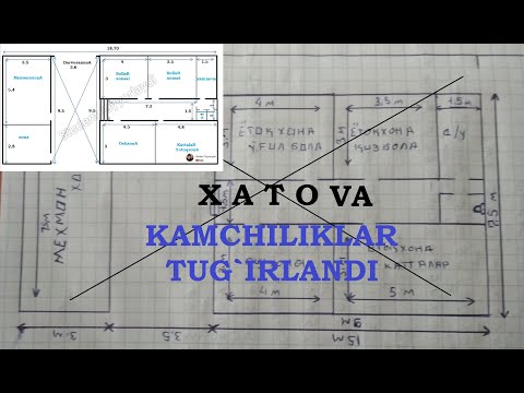 Видео: уй чизмаси чиройли Уй курилиши 18.70x9.50