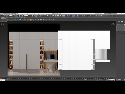Видео: Моделирование мебельной стенки в 3ds max