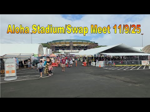 Видео: Встреча по обмену на стадионе «Алоха» / блошиный рынок, 9 ноября 25 г., Эя, Оаху, Гавайи.