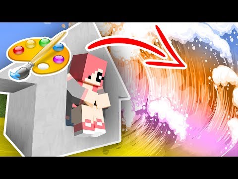 Видео: ЦУНАМИ ИЗ КРАСОК ПРОТИВ ДОМА ИЗ БУМАГИ В МАЙНКРАФТ