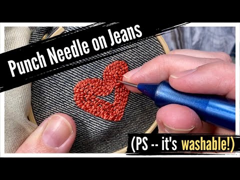 Видео: Как использовать иглу для прокалывания джинсовой ткани | Урок