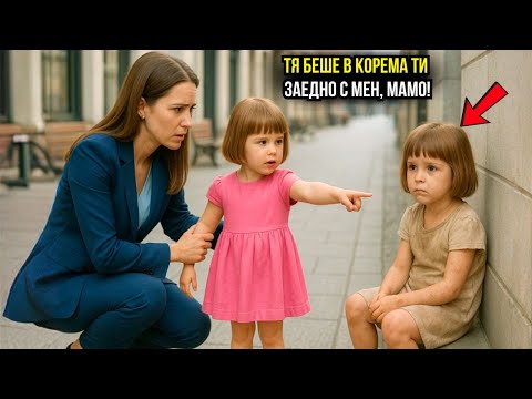 Видео: „Мамо, тя беше в корема ти заедно с мен!“ – каза дъщерята, посочвайки уличното момиче.