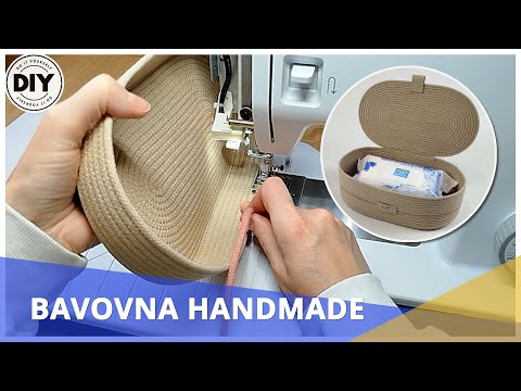 Видео: DIY корзинка-органайзер из хлопкового шнура с крышкой – Простой мастер-класс