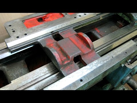 Видео: 1А616 Шабрение -  доводка суппорта токарного станка