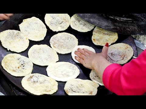 Видео: Масло НОЛЬ! Слегка приготовленный на гриле хотток / корейская уличная еда