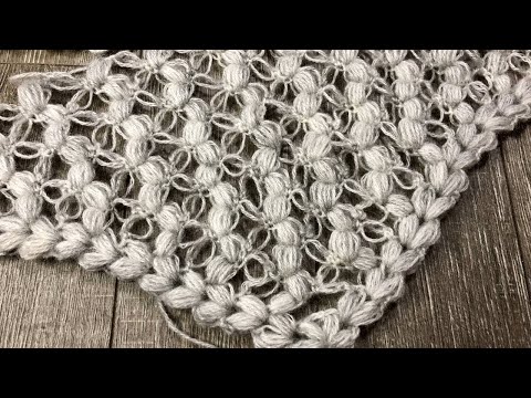Видео: Шаль из пышных столбиков и соломоновых петель💥❤