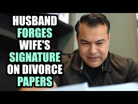 Видео: Муж подделывает подпись жены на документах о разводе