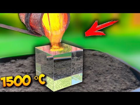 Видео: ЧТО ЕСЛИ ВЫЛИТЬ РАСКАЛЕННУЮ ЛАВУ в КУБ из СТЕКЛА + ШАР ?