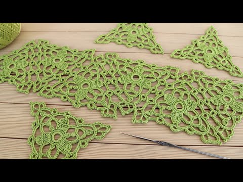 Видео: СОЕДИНЕНИЕ треугольных МОТИВОВ вязание крючком Сrochet motifs How to join motifs