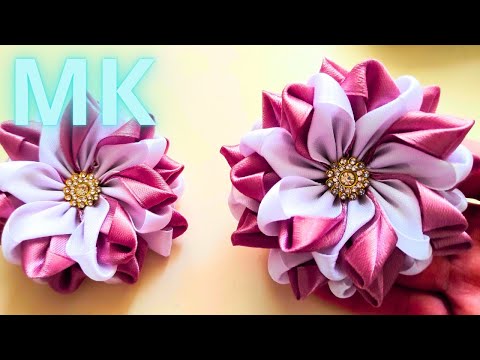Видео: 🎀 Как сделать бантик канзаши из атласной ленты 25 мм - мастер-класс для начинающих!