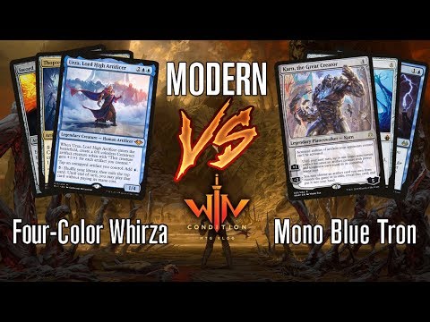 Видео: Модерн версус Синий трон vs Whirza Magic: The Gathering WinCondition mtg modern versus