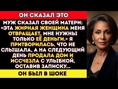 Видео: Мой муж сказал: «Эта толстая женщина меня отвращает!» Я сделала вид, что не услышала…