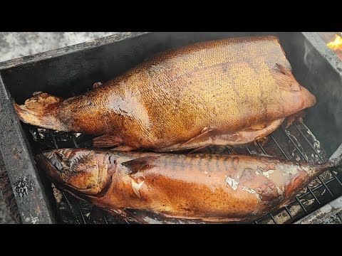 Видео: КОПТИМ РЫБУ НА КОСТРЕ ,ВСЕХ С ПРАЗДНИКОМ!!!!!!!!!!!!!!