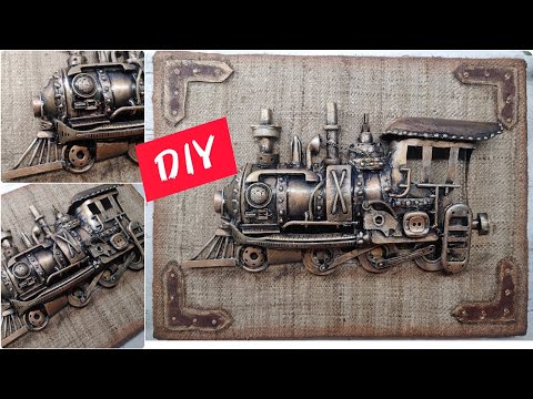 Видео: DIY РЕТРО ПАРОВОЗ ИЗ МУСОРА И ПОДРУЧНЫХ МАТЕРИАЛОВ/ #diy #art #steampunk