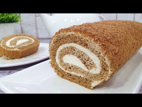 Видео: МЕДОВЫЙ ПП Рулет! Медовик без раскатки коржей