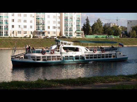 Видео: Теплоход М-21 "Николай Хромов" серии Москвич 1949 года выпуска