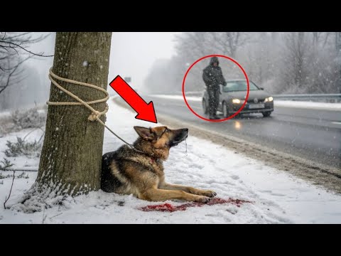 Видео: Пожилой мужчина нашёл привязанную замёрзшую овчарку – его  поступок шокировал всех!