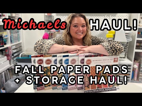 Видео: БЕЗУМНАЯ добыча от Michaels! Осенние бумажные блокноты 12x12 + простое аккуратное хранение для ру...