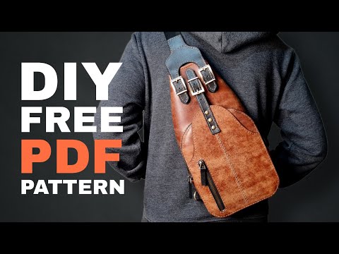 Видео: Бесплатная выкройка⭕️Кожаная сумка-слинг через плечо✌️руководство⭕️Кожаная сумка-слинг через плеч...