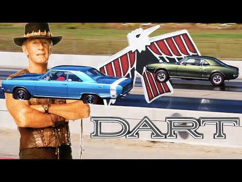 Видео: Firebird Ram Air II 1968 года против Dart GTS 340 1969 года — гонка на стандартных автомобилях