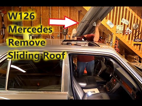 Видео: Ремонт и обслуживание сдвижной крыши Mercedes W126. Часть 1. Снятие сдвижной крыши.