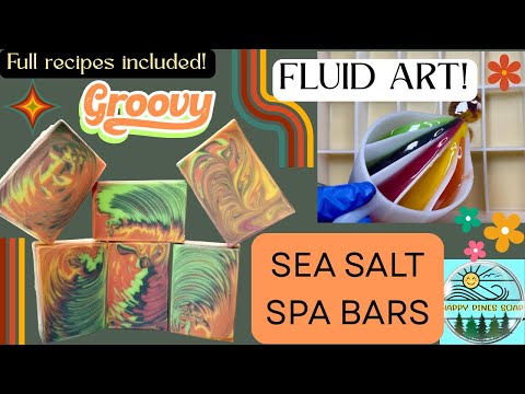 Видео: Мыловарение и струящееся искусство | Основа для мыла Sea Salt Spa Bar и простая художественная кр...