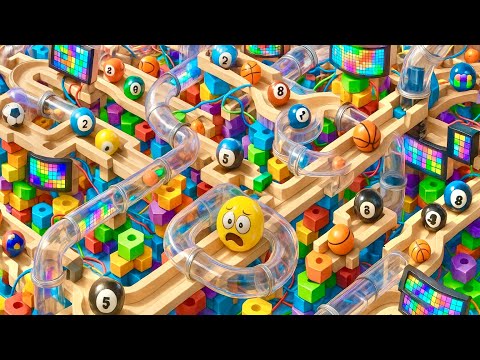 Видео: Гонка Marble Run ASMR Американские горки Мир в движении | ASMR для настоящего момента