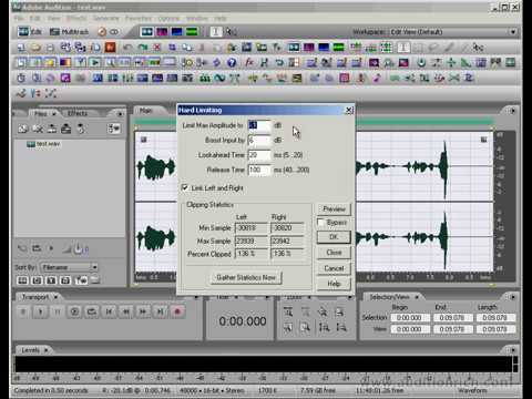 Видео: 30. Hard Limiter или жёсткий ограничитель в Adobe Audition | Auditionrich.com