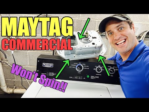 Видео: Эта настоящая коммерческая стиральная машина Maytag не стирает и не отжимает | Замена ступицы и р...